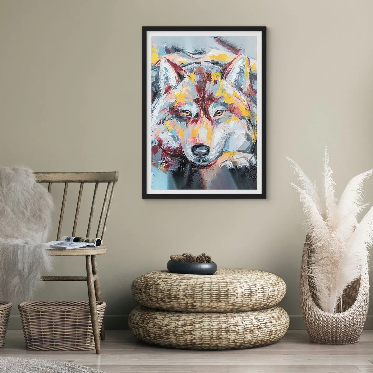 Pôster com moldura preta - Paz entre entes queridos - 61x91 cm