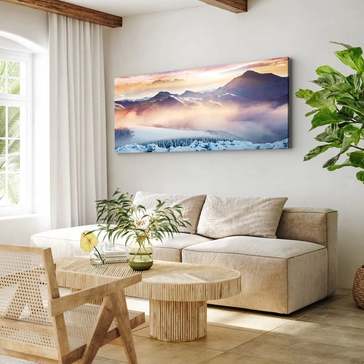 Quadro em tela - O poder e a pureza da natureza - 100x40 cm