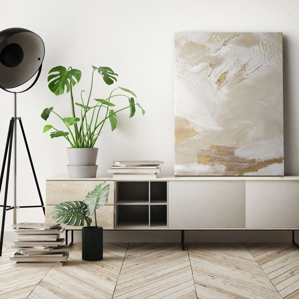 Quadro em tela - Composição pastel - 80x120 cm