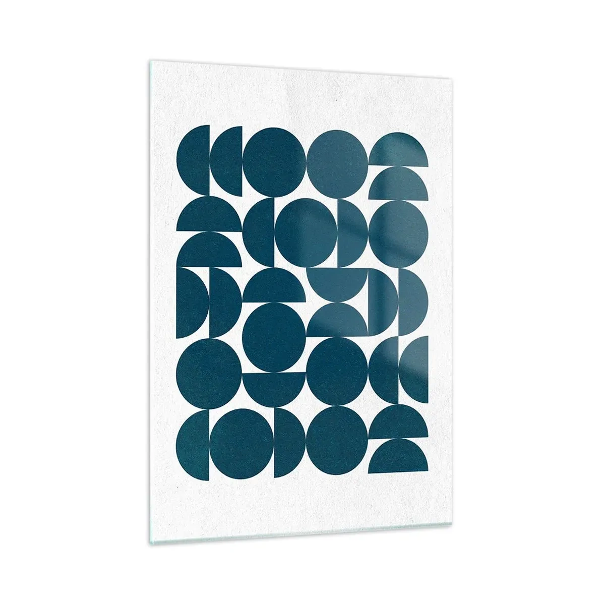 Quadro em vidro - Círculos e semicírculos - 50x70 cm