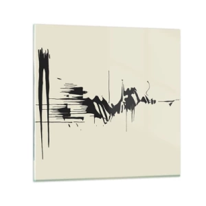 Quadro em vidro - Abstração apressada - 30x30 cm