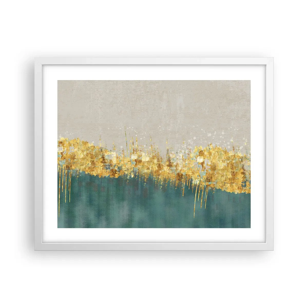 Pôster em moldura branca - A fronteira dourada - 50x40 cm