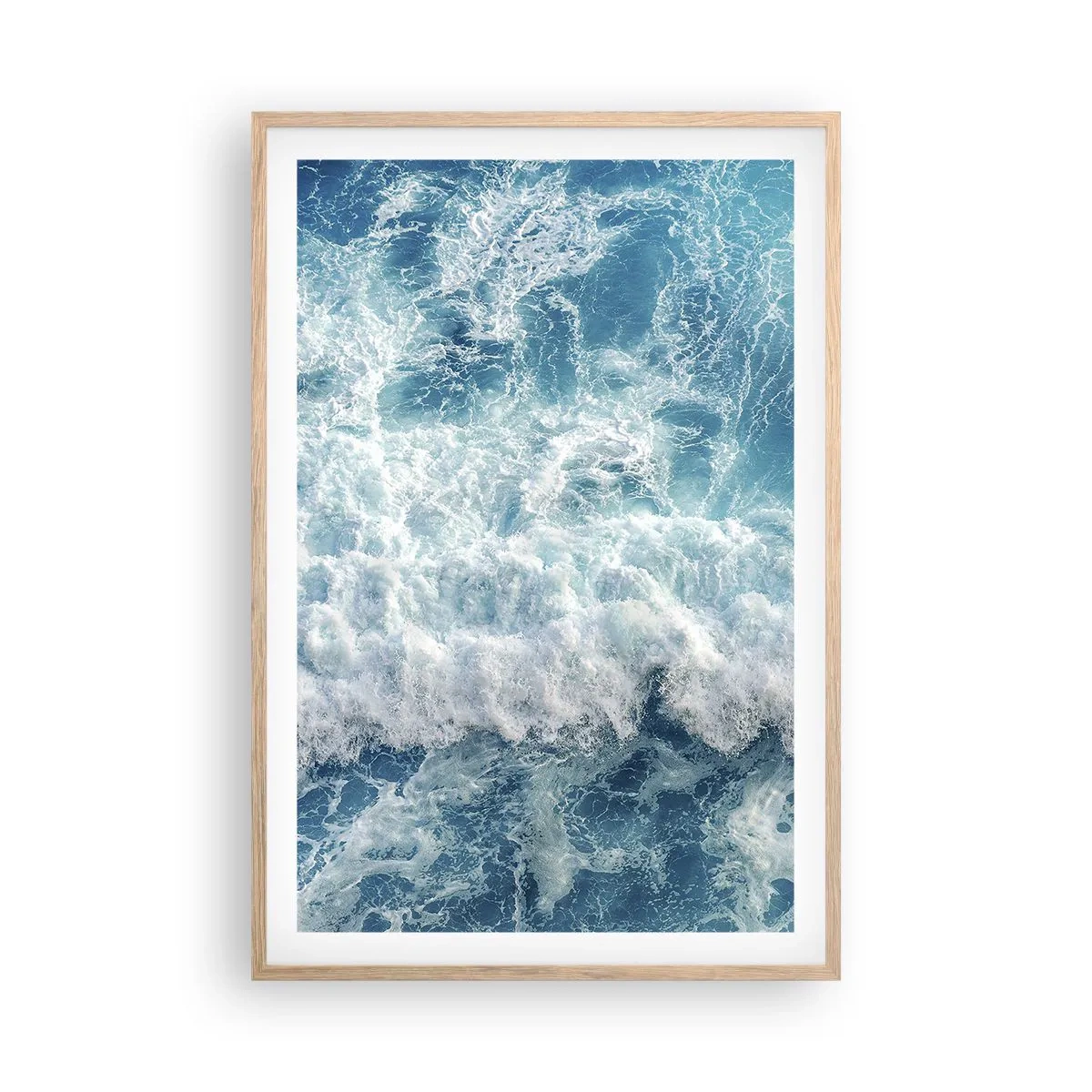 Pôster com moldura de carvalho claro - Alegremente e aos saltos - 61x91 cm