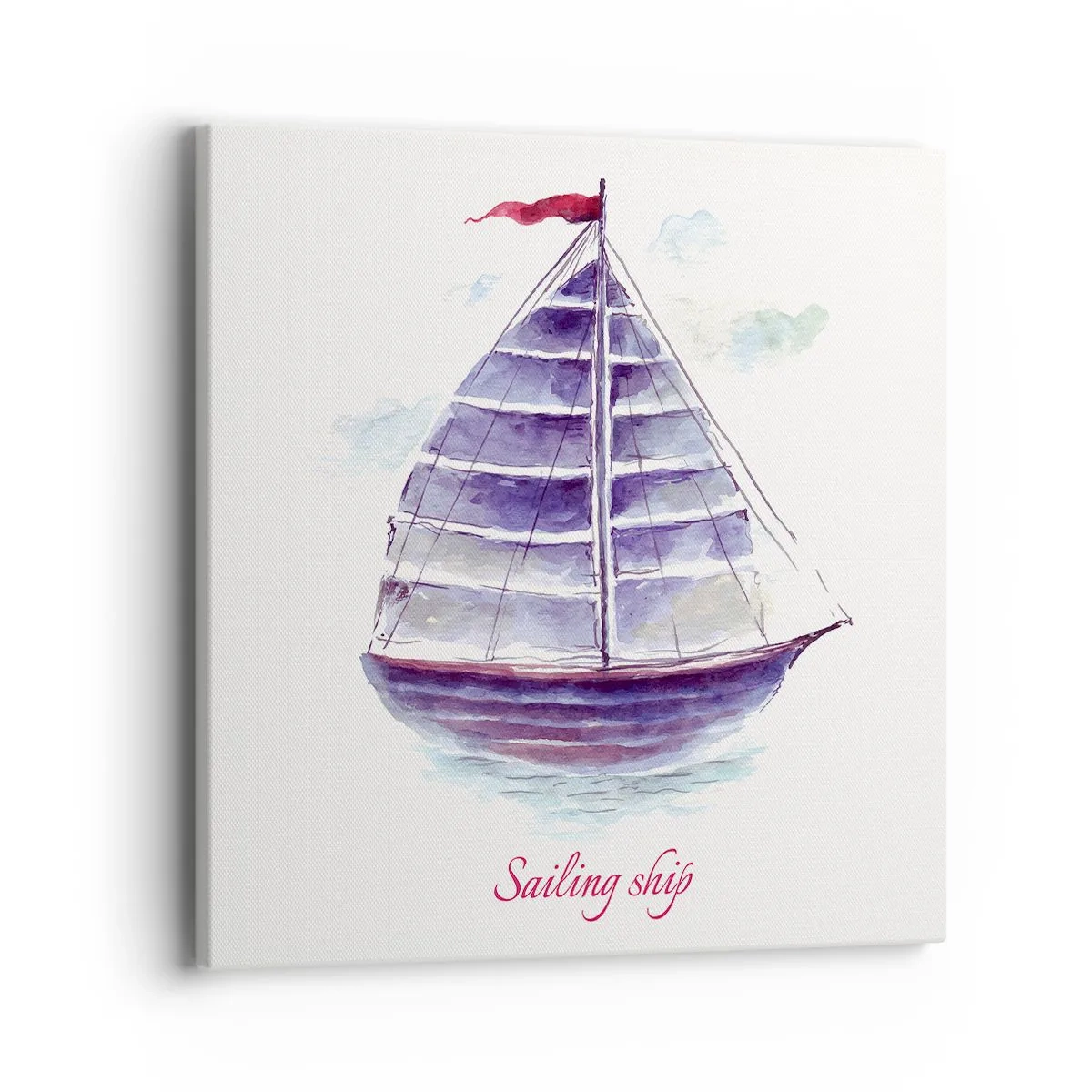 Quadro em tela - Cheio de velas e águas calmas - 40x40 cm