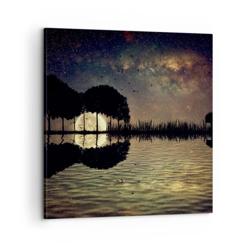 Quadro em tela - Uma noite no Fim do Mundo - 60x60 cm