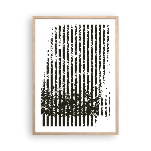 Pôster com moldura de carvalho claro - Ritmo e ruído - 50x70 cm