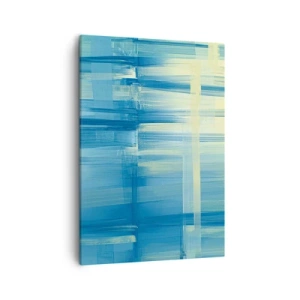 Quadro em tela - Composição em turquesa - 50x70 cm