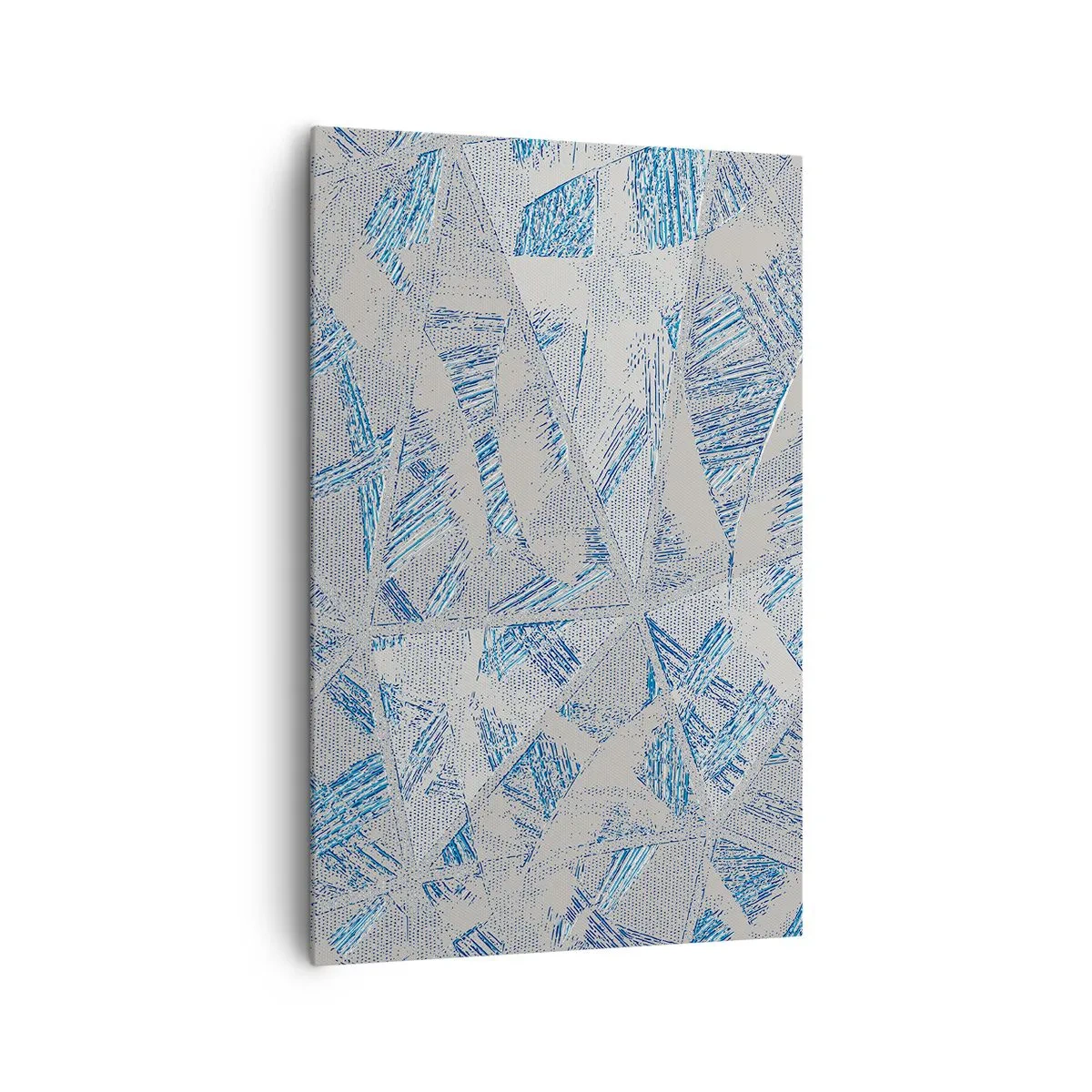 Quadro em tela - Em um labirinto azul e cinza - 80x120 cm