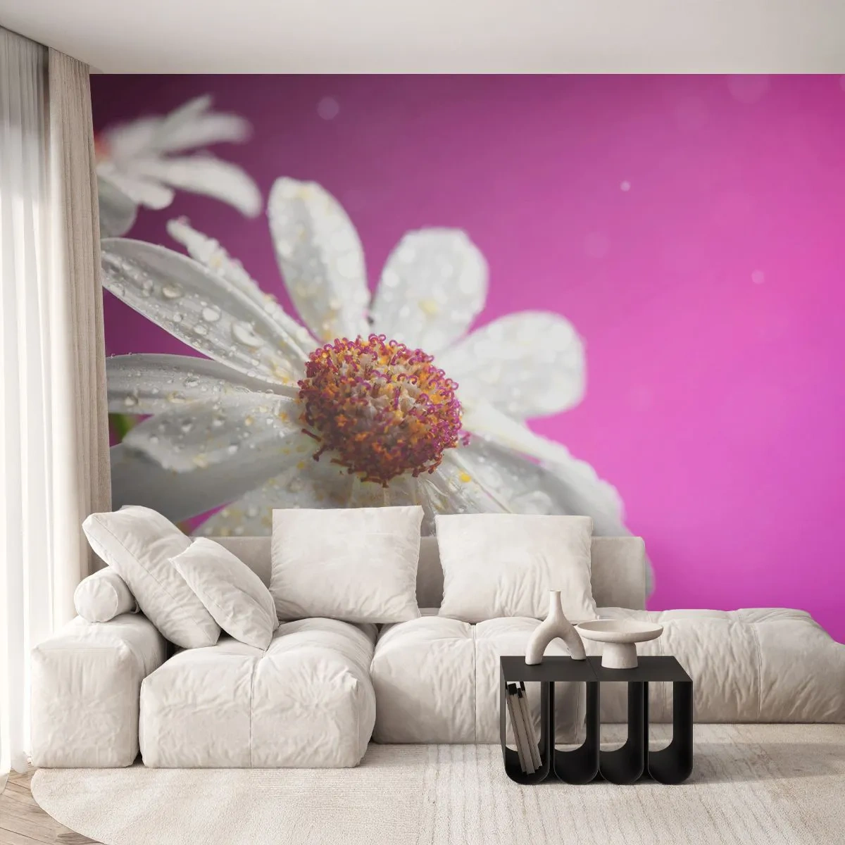 Papel de Parede Autocolante Deluxe Sticker - Modesto em sua beleza - Flor, Natureza, Jardim - 250x175 cm