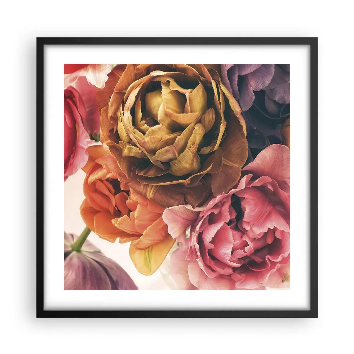 Pôster com moldura preta - Celebração da vida - 50x50 cm