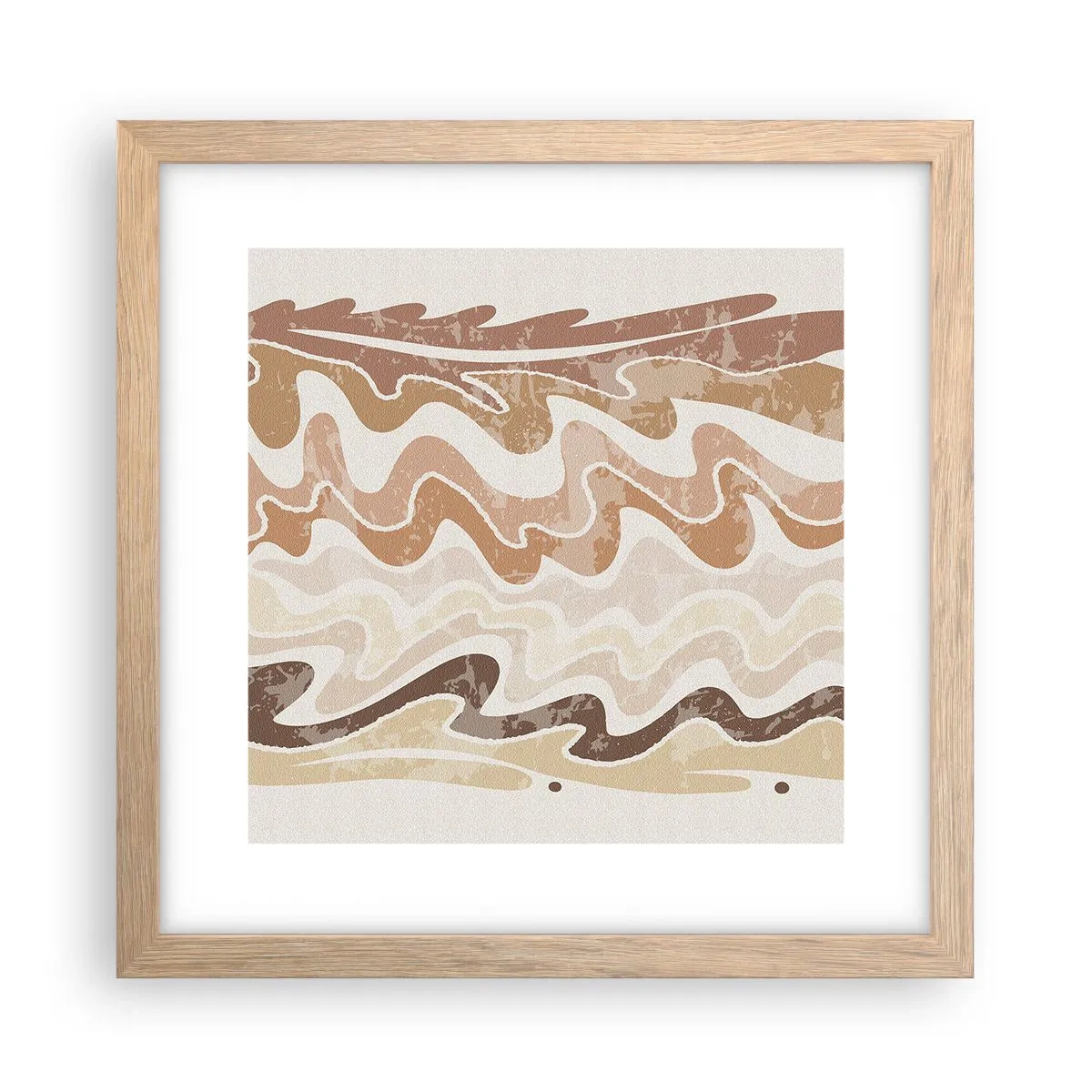 Pôster com moldura de carvalho claro - Boa energia – boas emoções - 30x30 cm