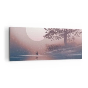 Quadro em tela - Maravilhas da noite - 100x40 cm