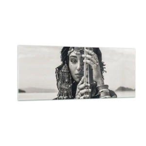 Quadro em vidro - A própria música oriental - 100x40 cm