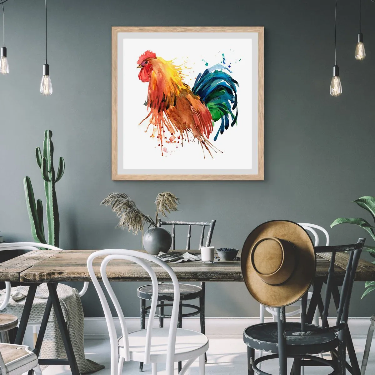 Pôster com moldura de carvalho claro - Manto real, orgulho real - 40x40 cm