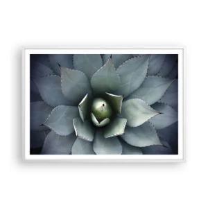 Pôster em moldura branca - Atrai e adverte - 100x70 cm