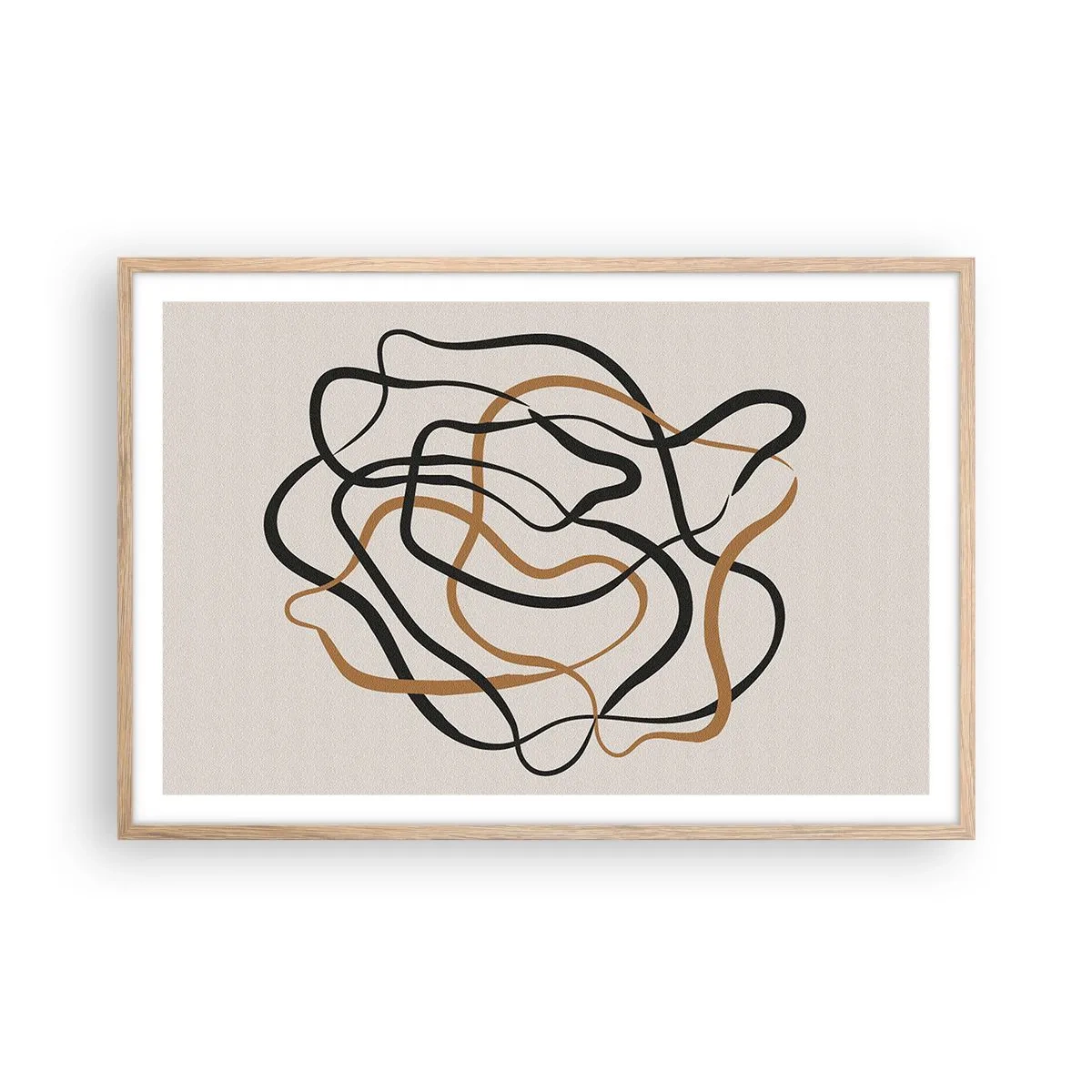 Pôster com moldura de carvalho claro - Tudo deu errado - 91x61 cm