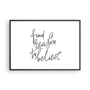 Pôster com moldura preta - É possível - 100x70 cm