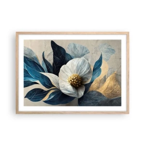 Pôster com moldura de carvalho claro - Tem um coração de ouro - 70x50 cm