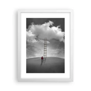 Pôster em moldura branca - Tudo é possível - 30x40 cm