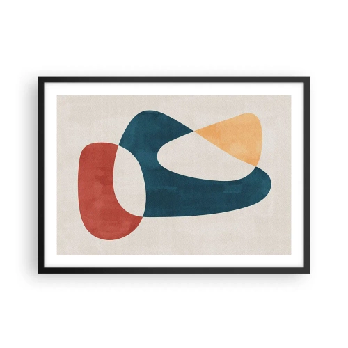 Pôster com moldura preta - Influências e metamorfoses - 70x50 cm