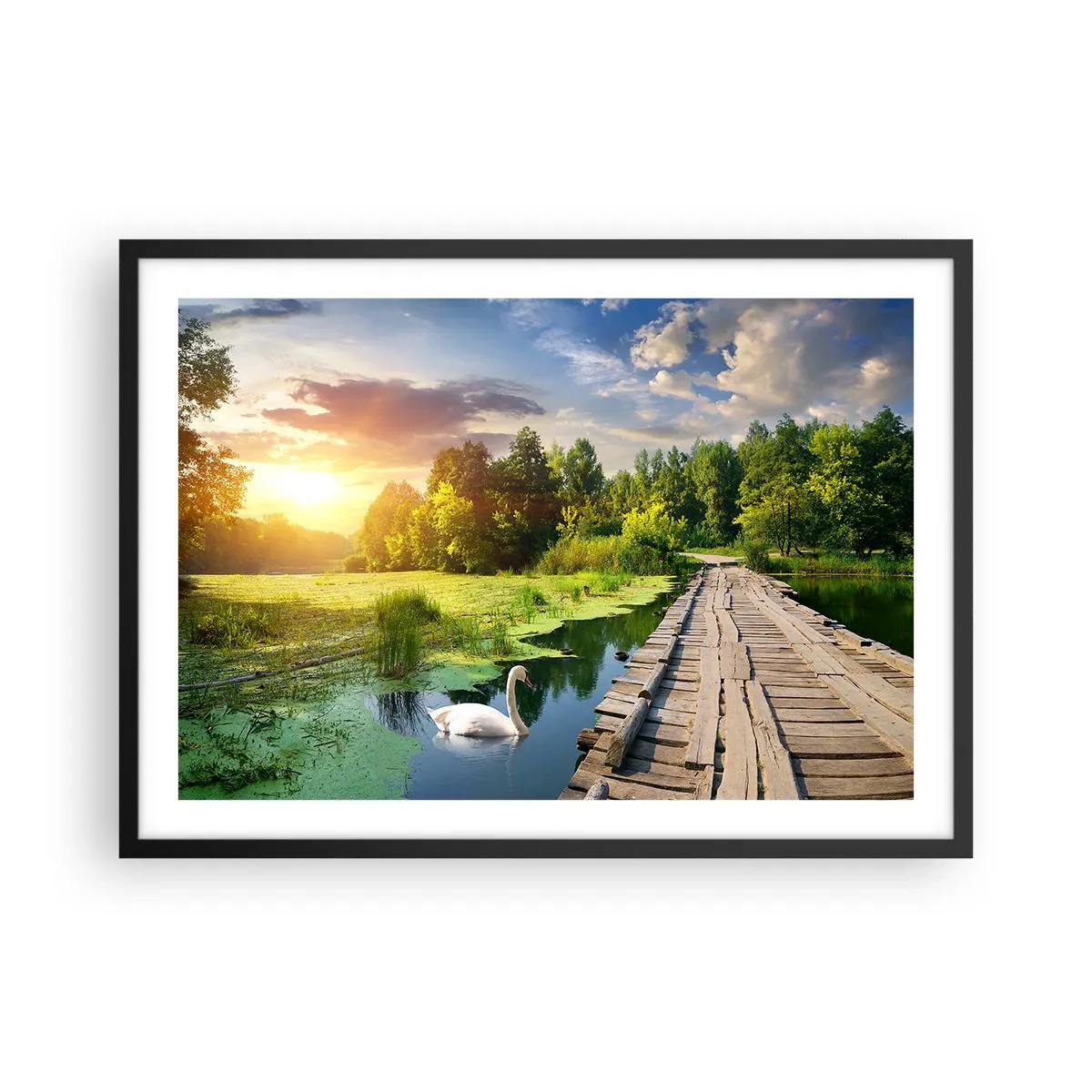 Pôster com moldura preta - Verão em todos os lugares - 70x50 cm