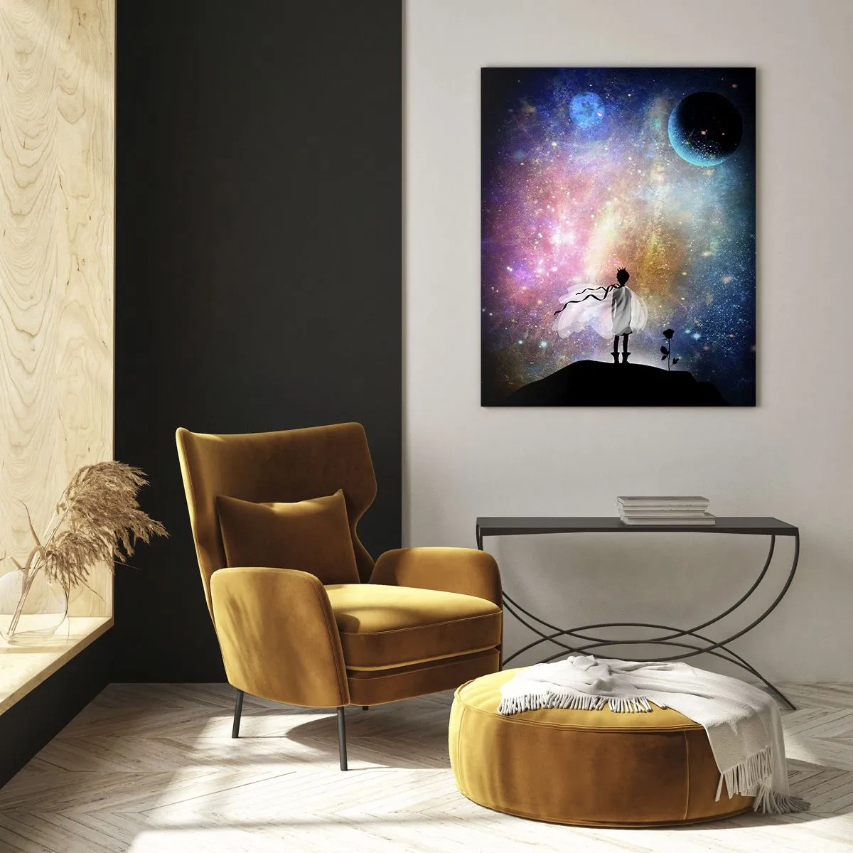 Quadro em vidro - Pequeno Príncipe - 50x70 cm