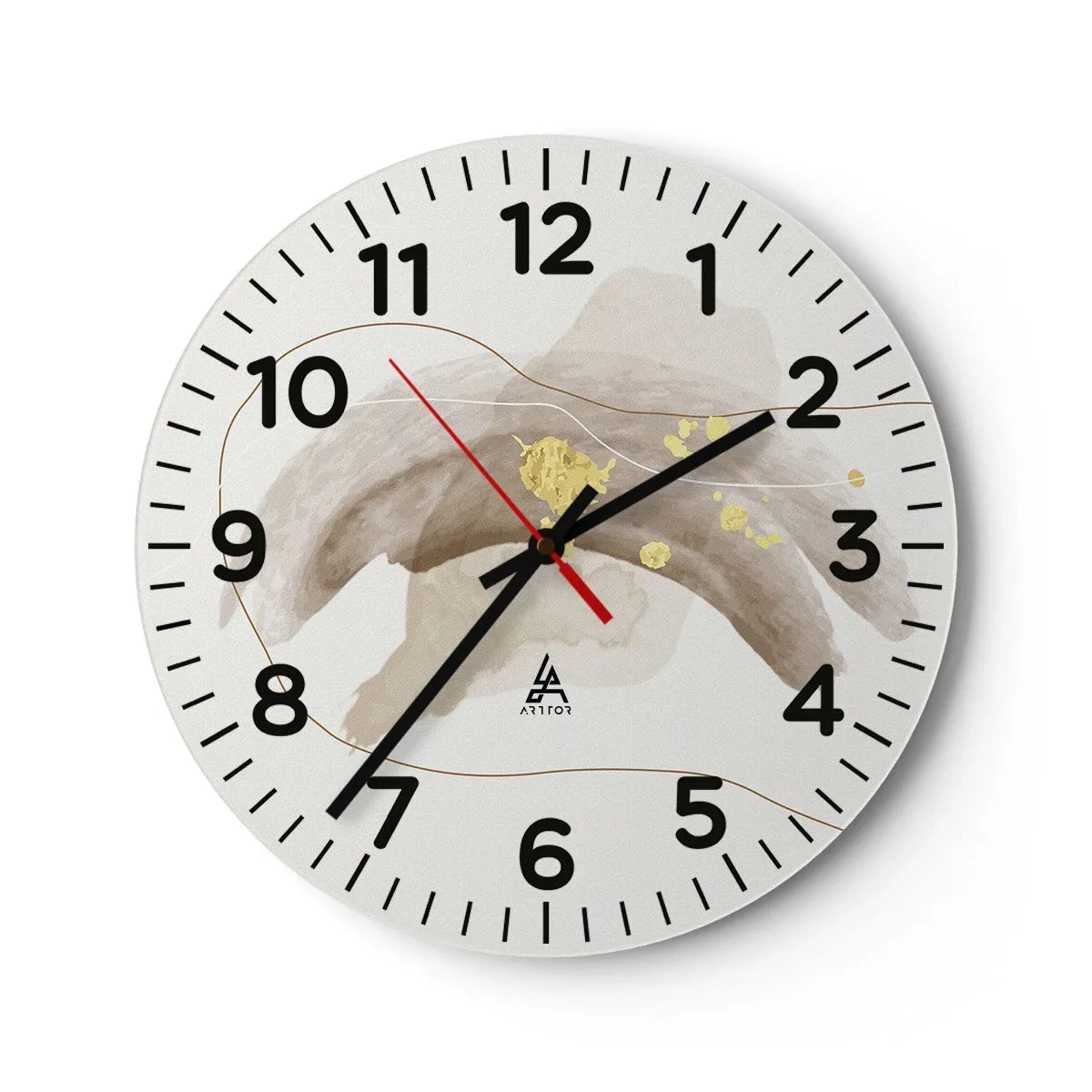 Relógio de parede - Relógio em vidro - Encontrado no espaço - 30x30 cm