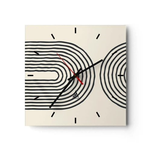 Relógio de parede - Relógio em vidro - Em um momento... - 30x30 cm