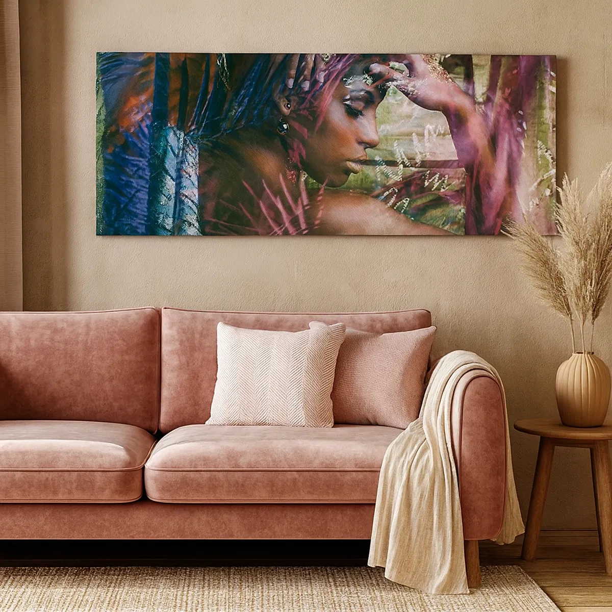 Quadro em tela - Mãe Natureza na selva - 30x30 cm