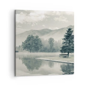 Quadro em tela - O lago ainda está a dormir - 60x60 cm