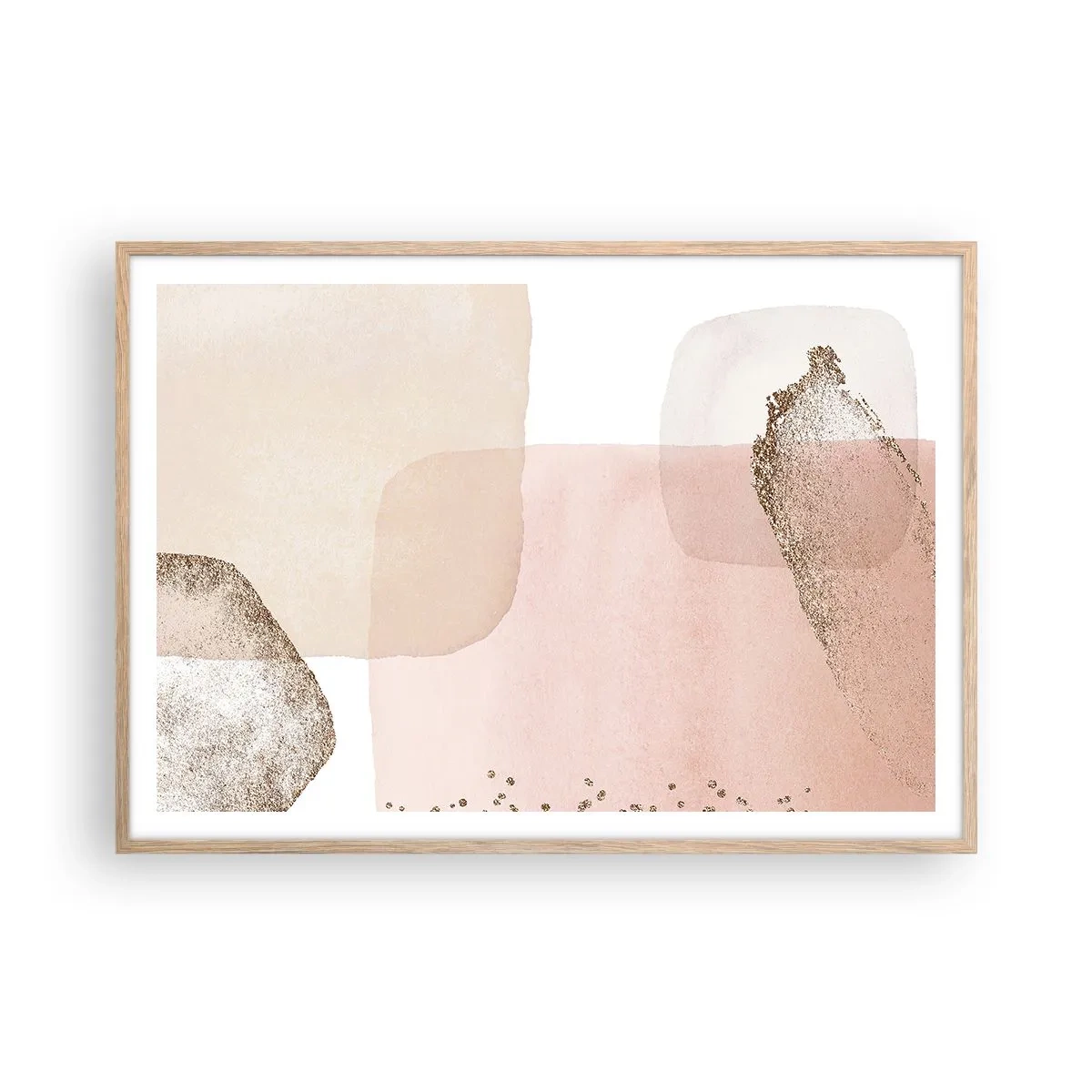 Pôster com moldura de carvalho claro - Olhar através da cor - 100x70 cm