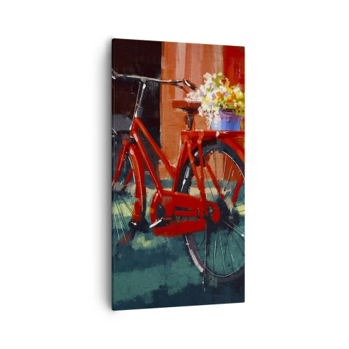 Quadro em tela - Quero andar de bicicleta - 55x100 cm
