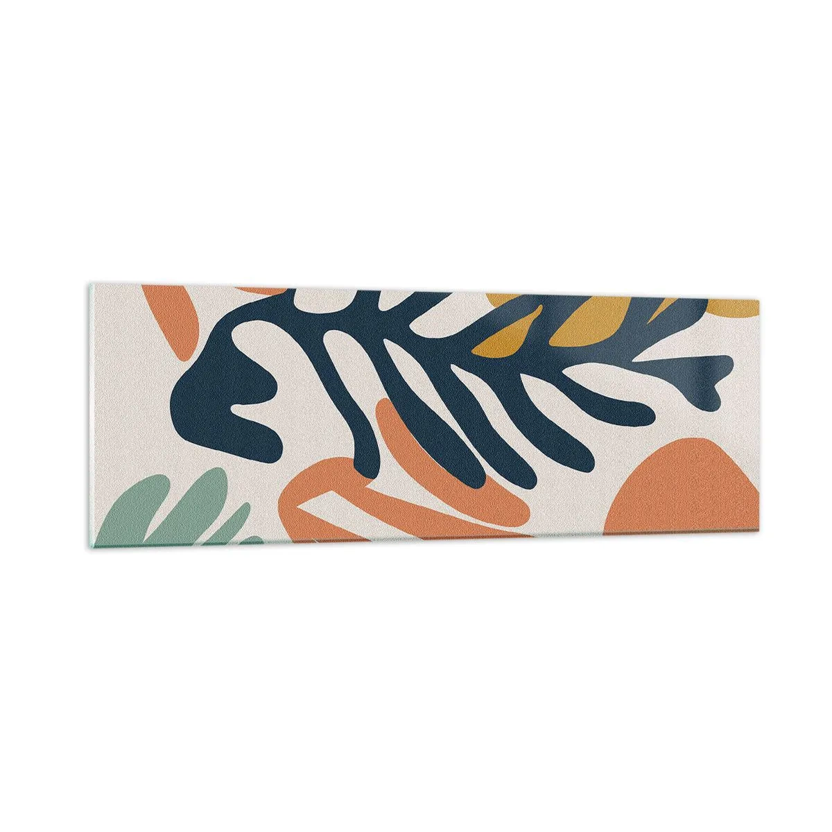 Quadro em vidro - Mares de coral - 90x30 cm