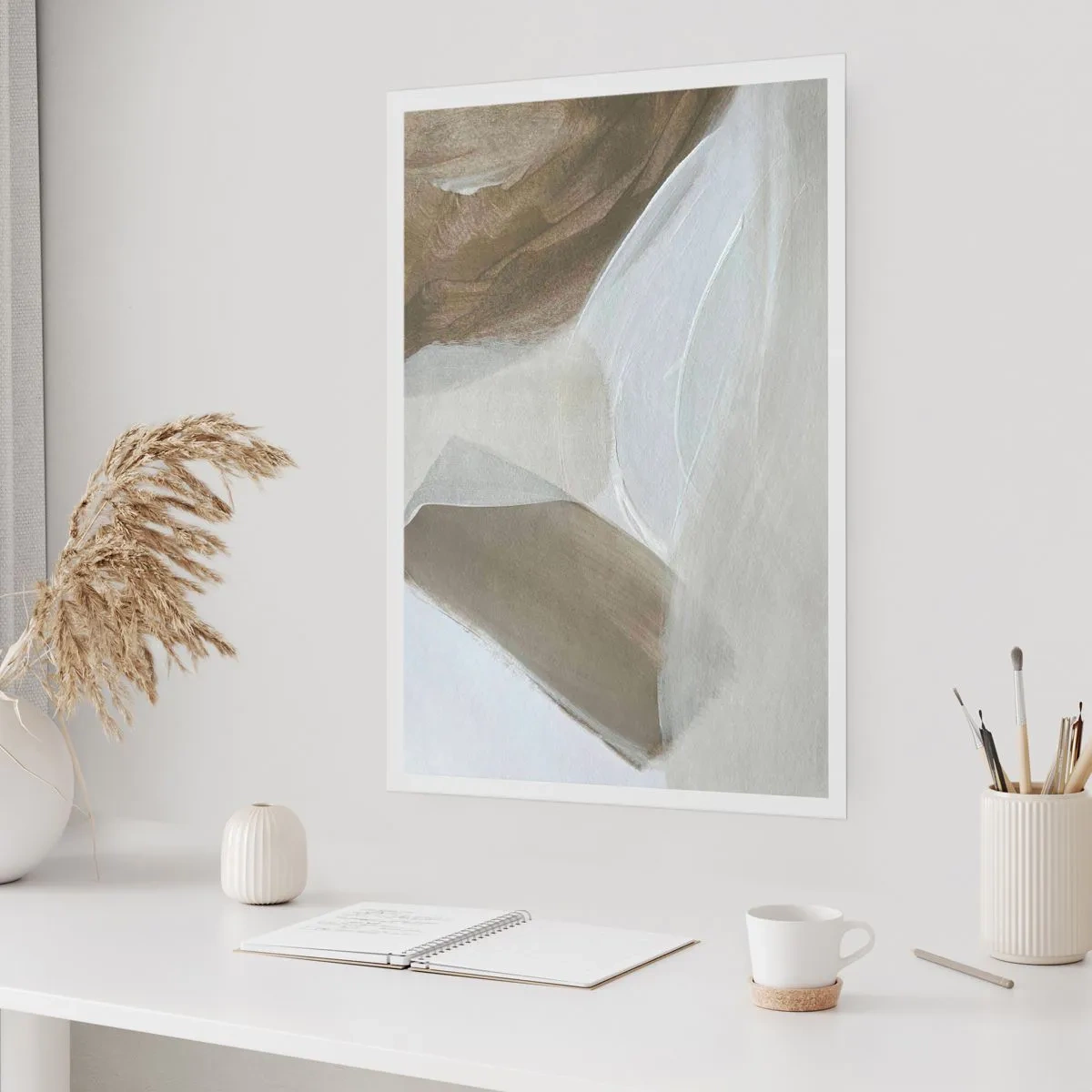 Pôster - Uma onda de branco - 40x50 cm