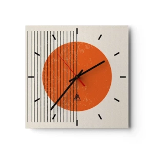 Relógio de parede - Relógio em vidro - Sempre sol - 40x40 cm