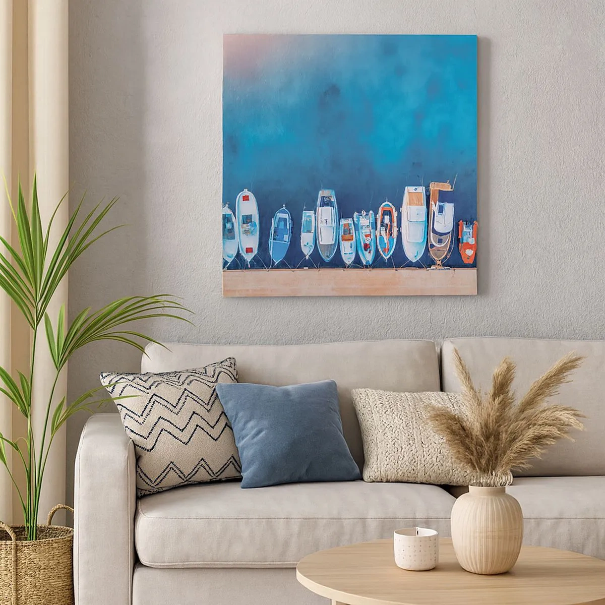 Quadro em tela - Em uma fileira - 30x30 cm