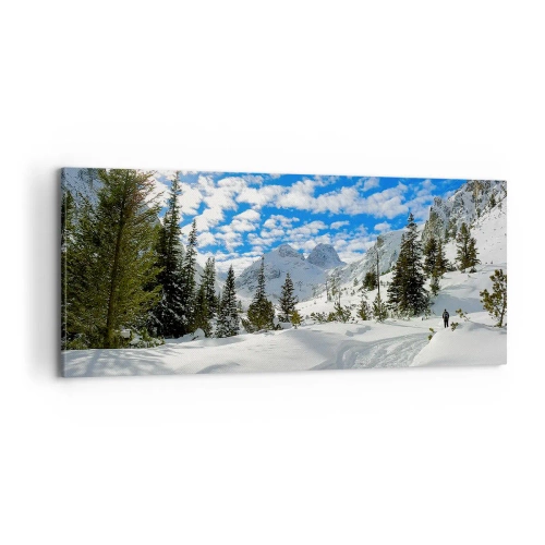 Quadro em tela - Na neve e ao sol - 100x40 cm