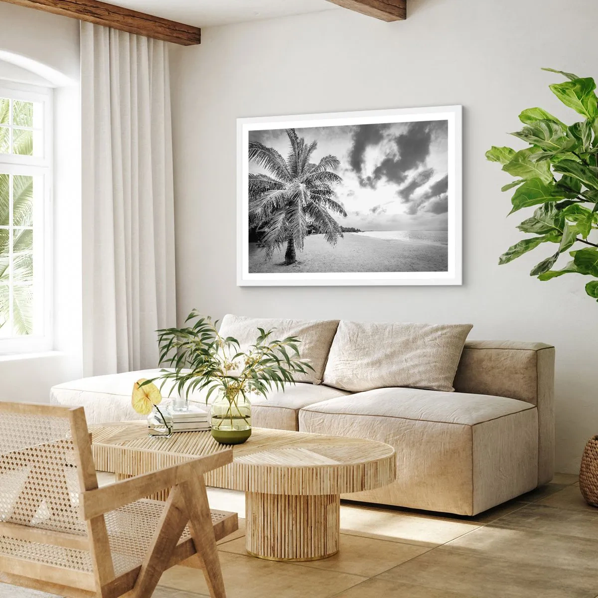 Pôster em moldura branca - Quando anseia por solidão... - 100x70 cm