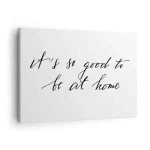 Quadro em tela - Letras em estilo caligráfico em fundo branco - 70x50cm - Toda a verdade - Decoração de parede moderna para a sala de estar e quarto ARTTOR