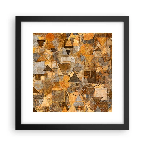 Pôster com moldura preta - O mundo em forma - 30x30 cm