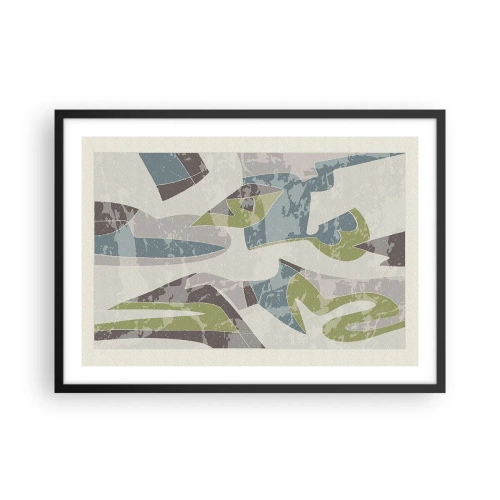 Pôster com moldura preta - Composição atrás do vidro - 70x50 cm