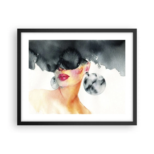 Pôster com moldura preta - O segredo da elegância - 50x40 cm