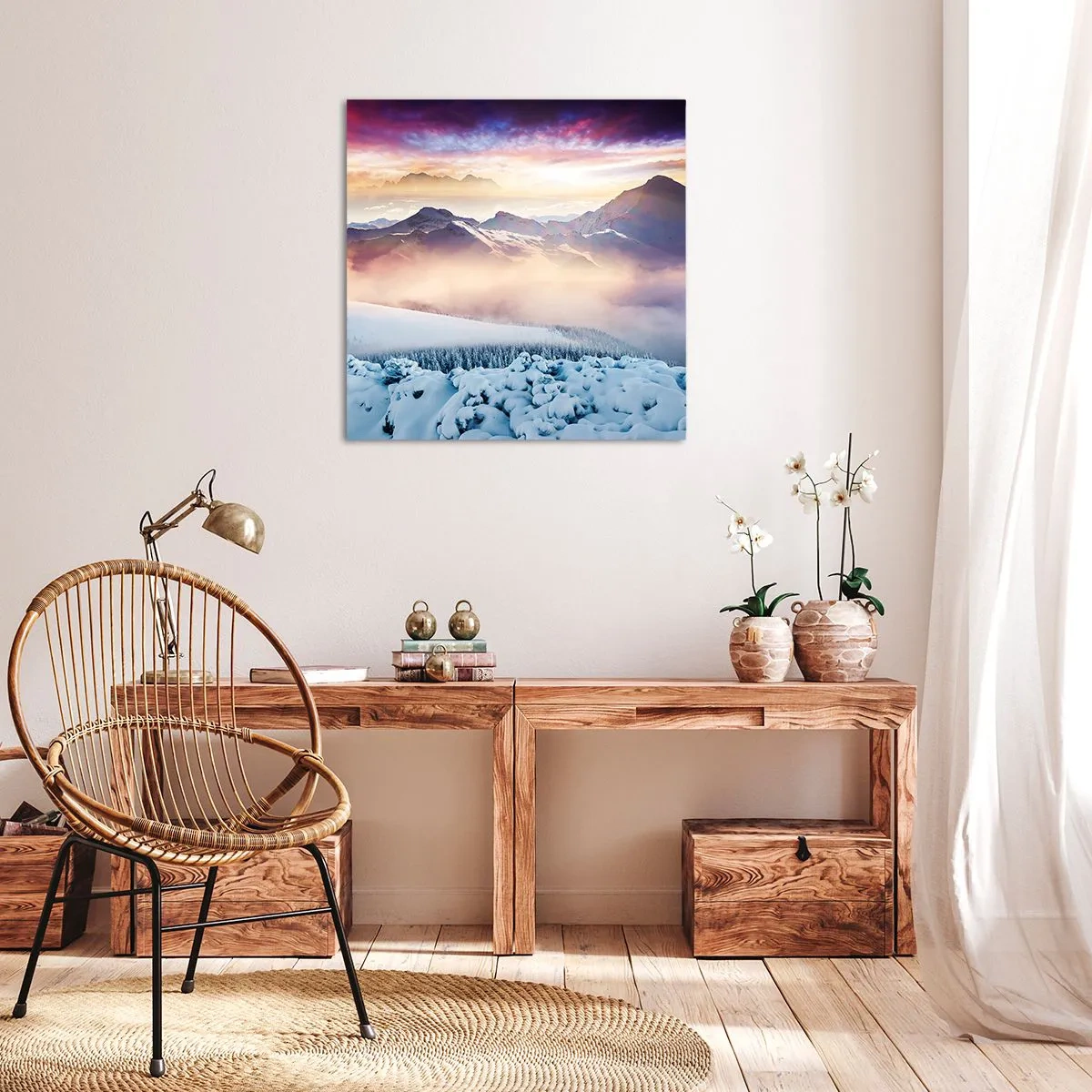 Quadro em tela - O poder e a pureza da natureza - 40x40 cm