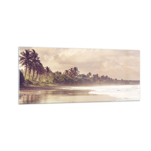 Quadro em vidro - Carícia das ondas - 100x40 cm