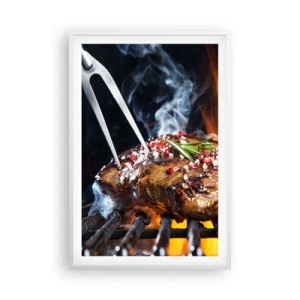 Pôster em moldura branca - Suculenta e de bom cheiro - 61x91 cm