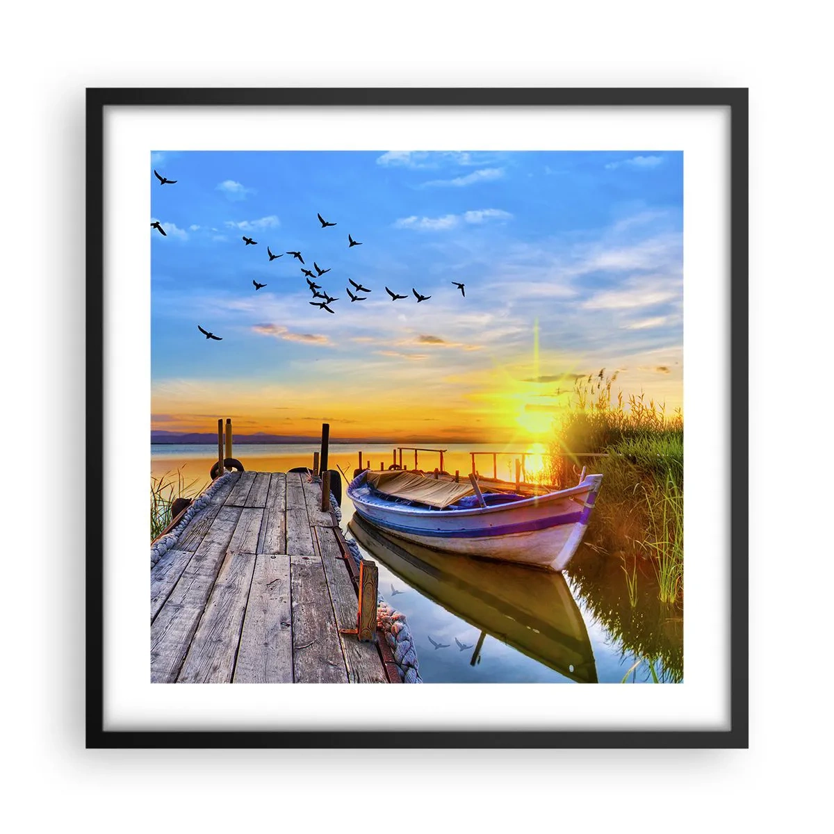 Pôster com moldura preta - Adeus, até amanhã - 50x50 cm