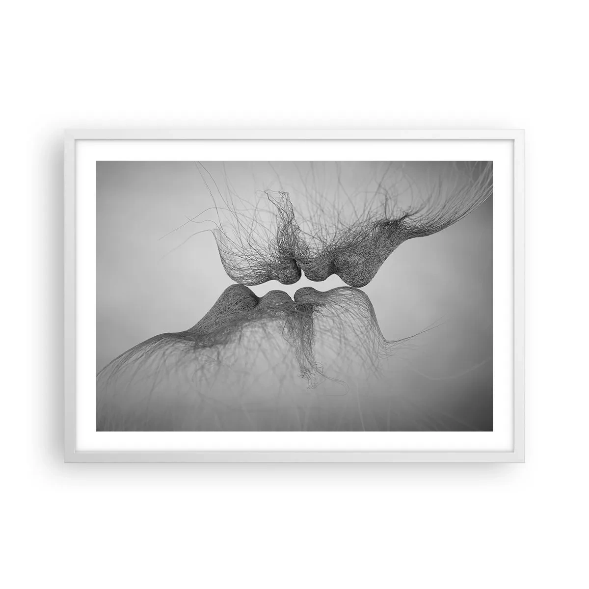 Pôster em moldura branca - O beijo do vento - 70x50 cm