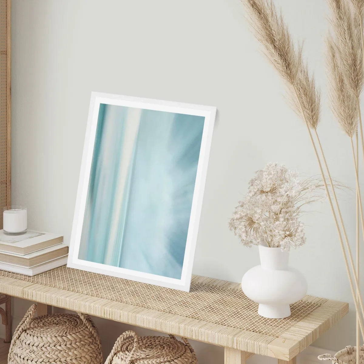 Pôster em moldura branca - Paz ao horizonte - 70x100 cm