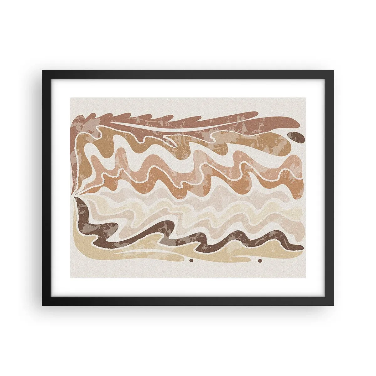 Pôster com moldura preta - Boa energia – boas emoções - 50x40 cm