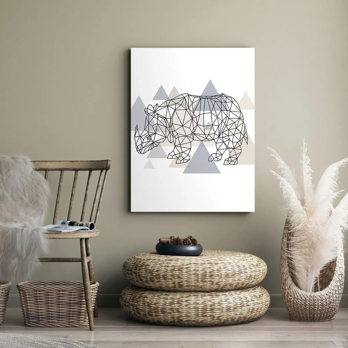 Quadro em tela - Estrutura da força - 65x120 cm